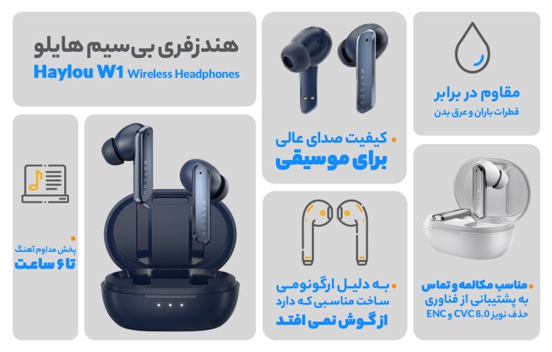 هندزفری بی سیم هایلو مدل W1