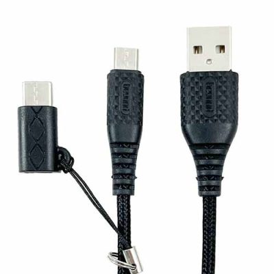 کابل تبدیل USB به MicroUSB / USB-C بیاند مدل BA-319 طول 1متر