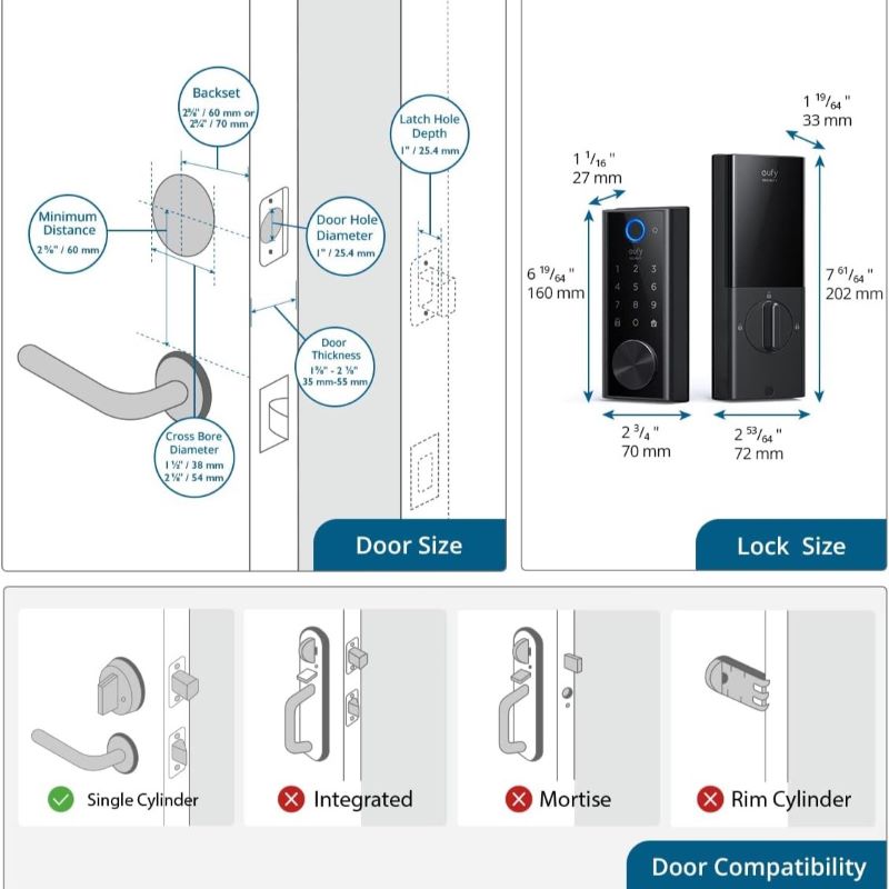 قفل هوشمند انکر یوفی Anker Eufy Security Smart Lock Touch مدل T8520