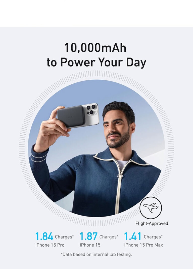 حراج! پاوربانک بیسیم انکر Anker Zolo Magnetic Power Bank 10K 30W مدل A1664