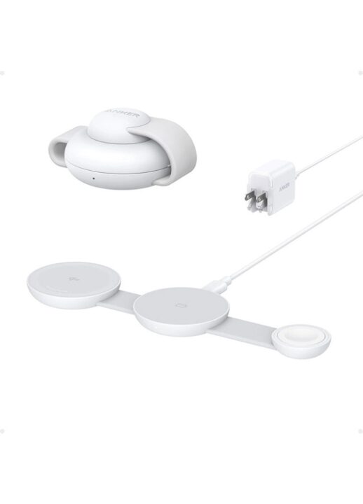 شارژر بیسیم سه در یک Anker MagSafe Compatible MagGo UFO 3-in-1 Charger Qi2 15W مدل B25M8