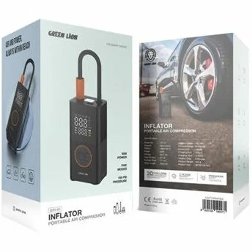 کمپرسور باد گرین لاین Green Lion GTI-01 Air Compressor GNTYIRNFBK همراه با چراغ قوه