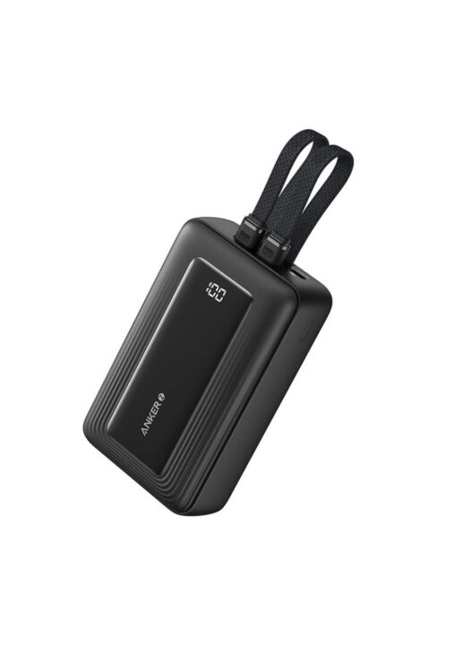 پاوربانک ۳۰ واتی انکر با ظرفیت ۲۰۰۰۰ میلی آمپر Anker Zolo Power Bank Built-in USB-C and Lightning Cable مدل A1681