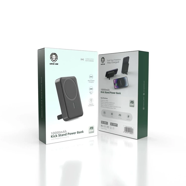 پاوربانک گرین‌لاین مدل KickStand ظرفیت 10000 میلی‌آمپر ساعت