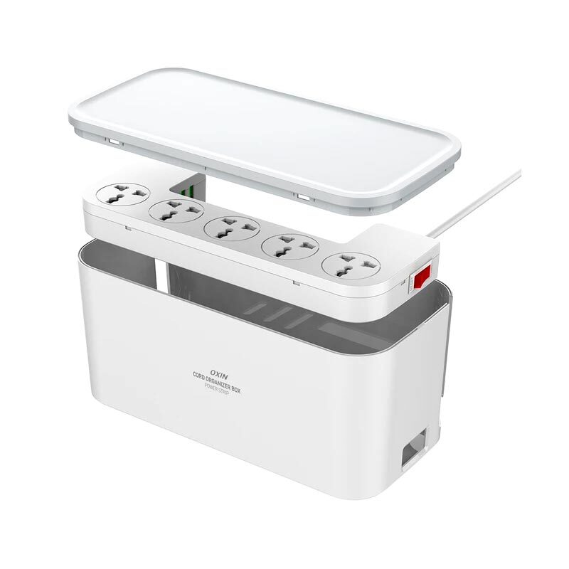 چند راهی 5 خانه ارت دار اوکسین SX2 با کابل 2 متری + شارژر USB