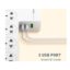 چند راهی 5 خانه ارت دار اوکسین SX2 با کابل 2 متری + شارژر USB