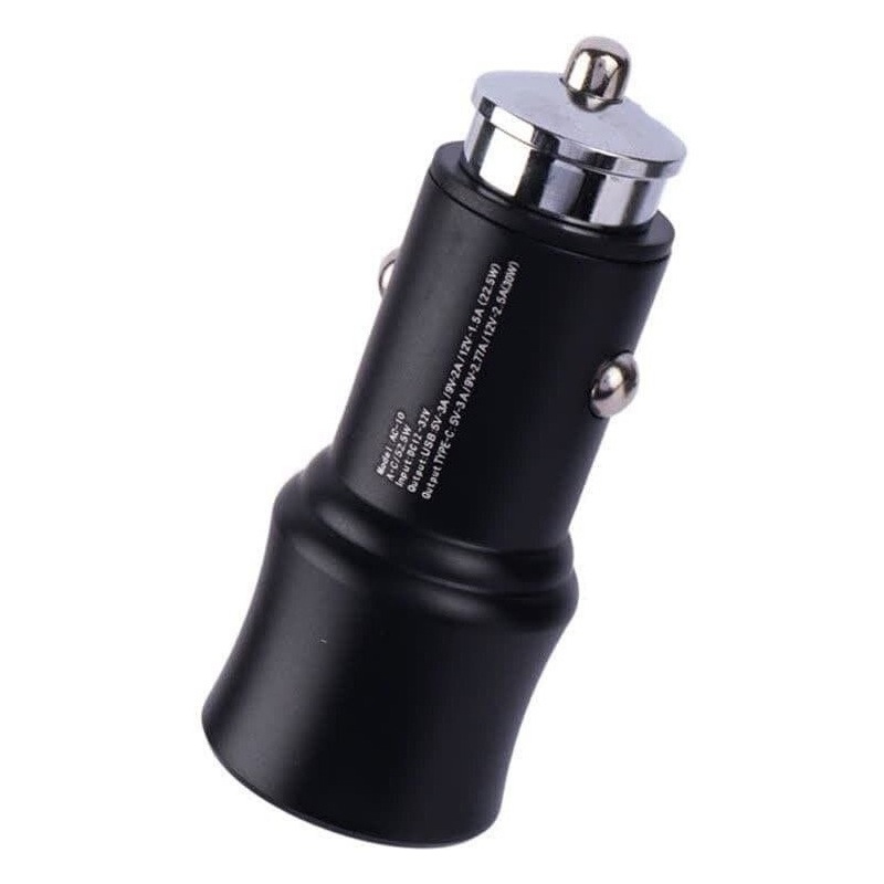 شارژر فندکی AC10 اکسیژن 52.5 وات – شارژ سریع USB و PD خودرو