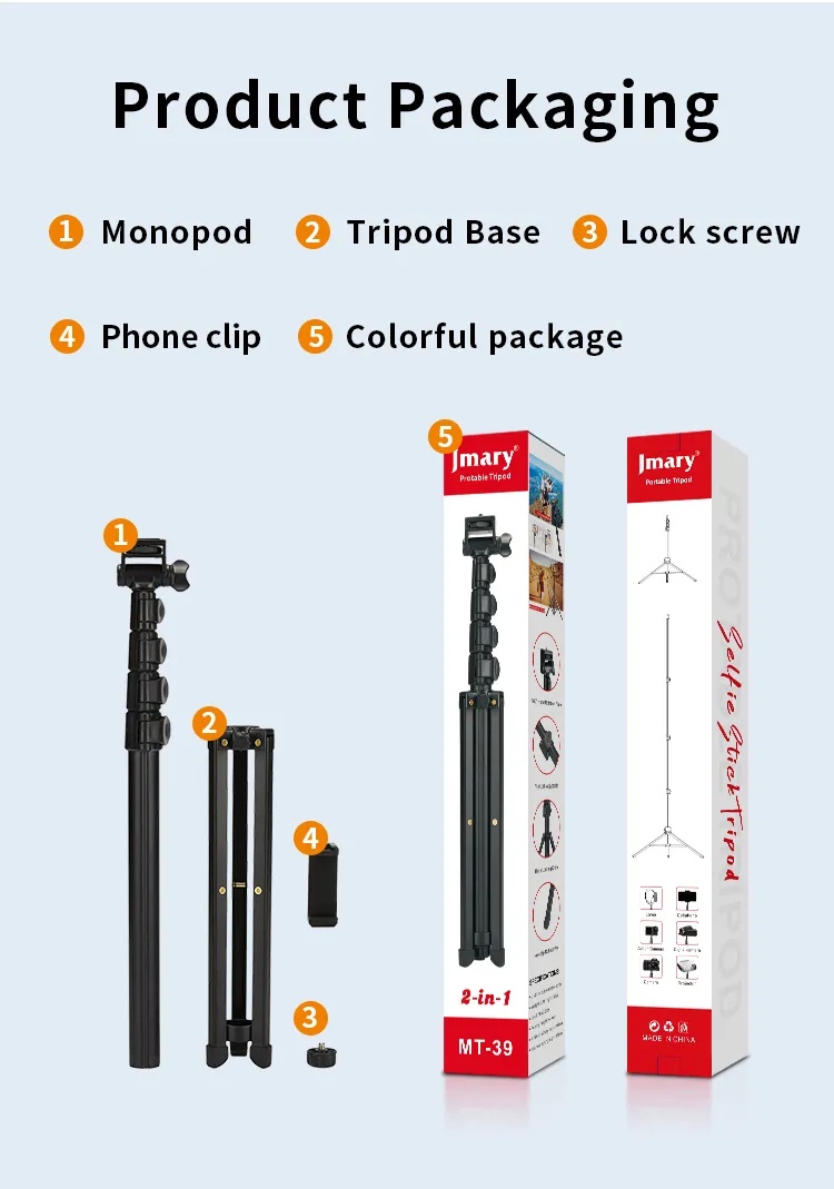 سه پایه جی ماری Jmary MT-39 Portable Tripod & Selfie