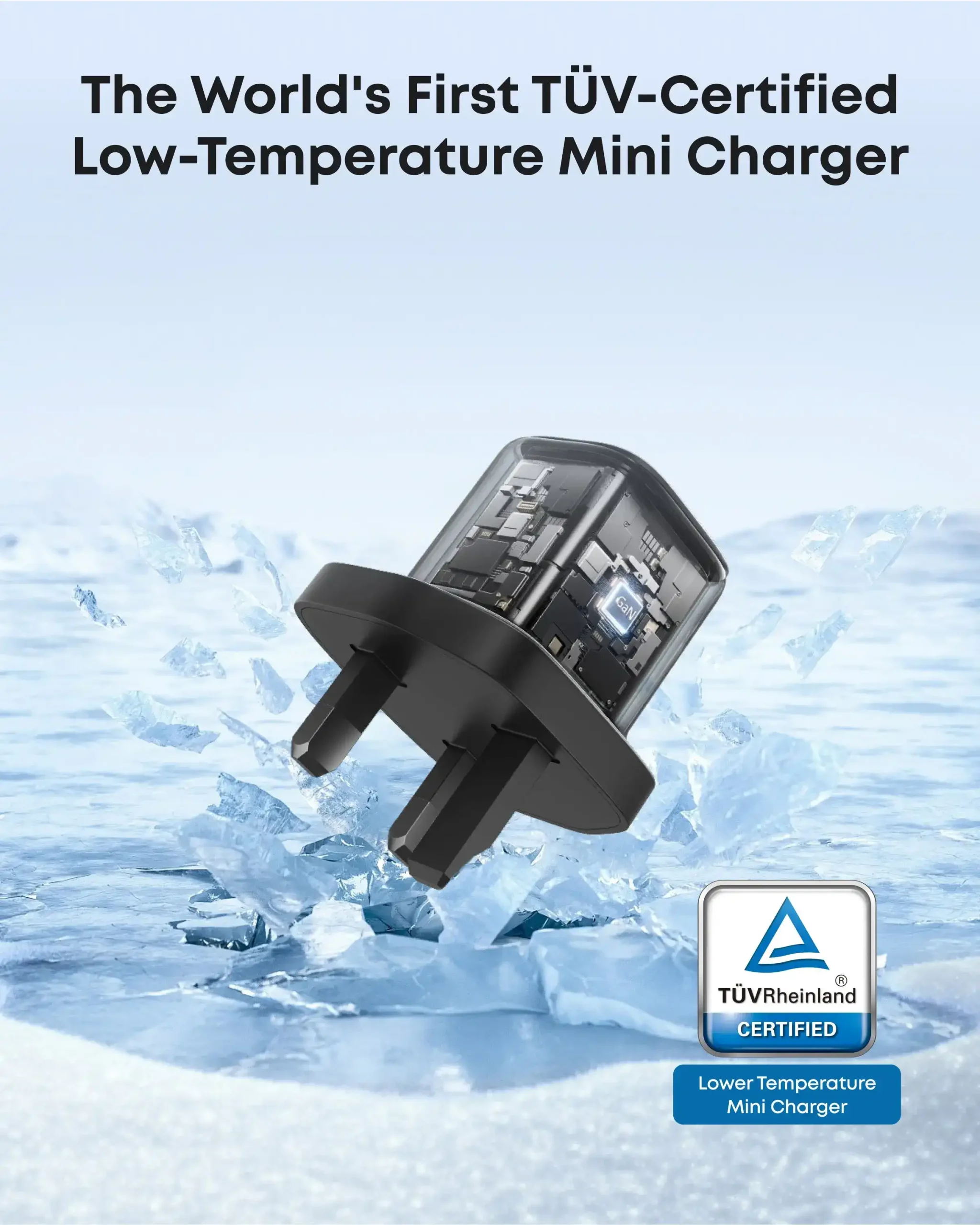 شارژر دیواری 20 وات انکر Anker Zolo 20W GaN Charger A2699 UK پلاگ سه پین